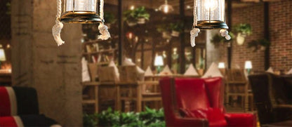 American Light Design Vintage Chandelier Retro Cafe Bar Restaurant Wooden Loft Pendant Lamp Gear Industrial Hanging Glass Light