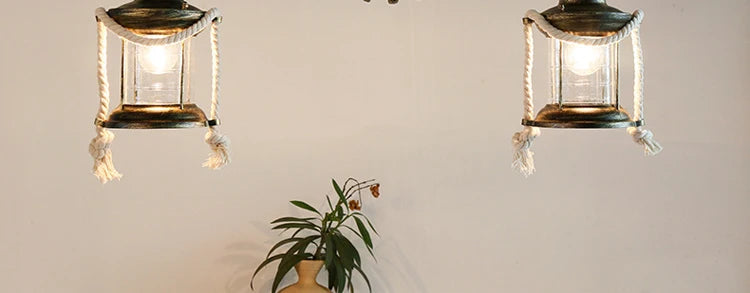 American Light Design Vintage Chandelier Retro Cafe Bar Restaurant Wooden Loft Pendant Lamp Gear Industrial Hanging Glass Light