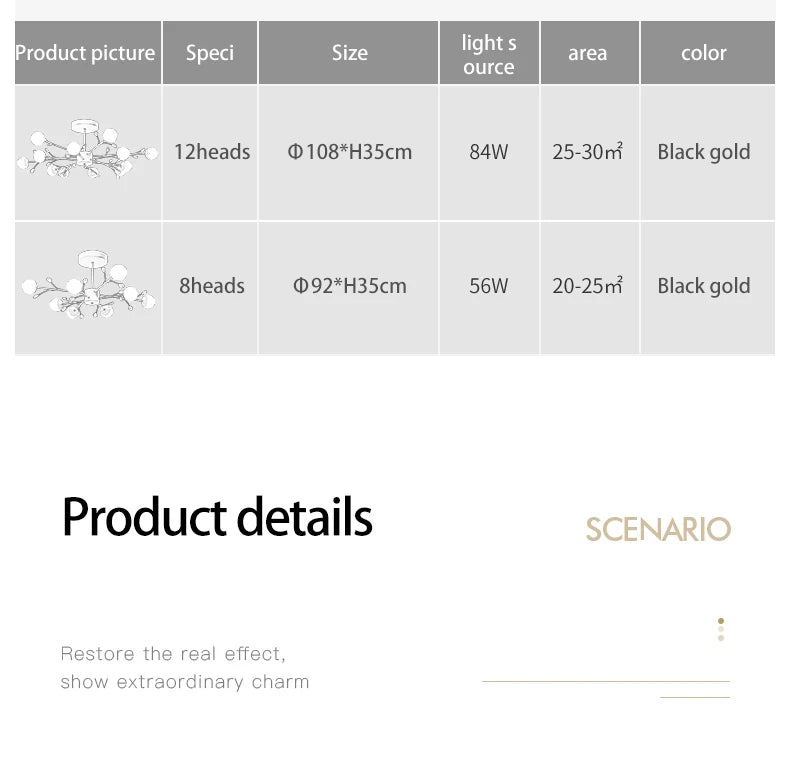 Postmodern gold modern chandelier luxury lustres de cristal living room lamp simple bedroom atmosphere Nordic dinning chandelier