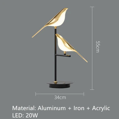 Nomi Chandelier birds chandelier Restaurant kitchen postmodern Decoration lustre design Creative golden animal pendent lamp