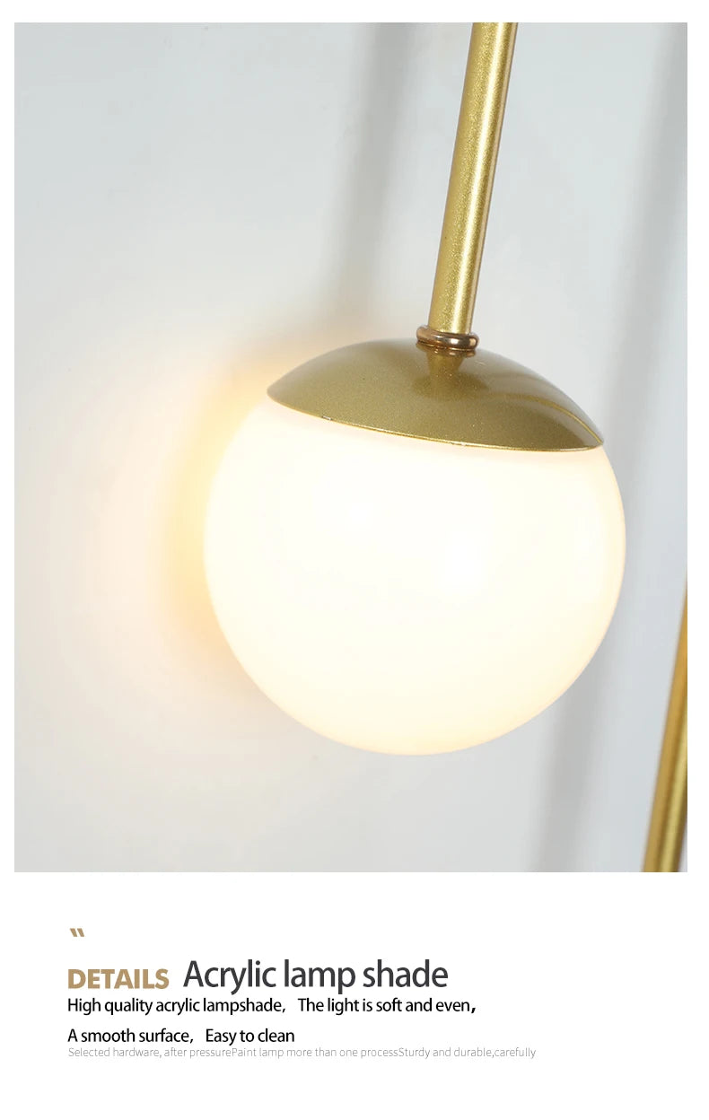 Postmodern gold modern chandelier luxury lustres de cristal living room lamp simple bedroom atmosphere Nordic dinning chandelier