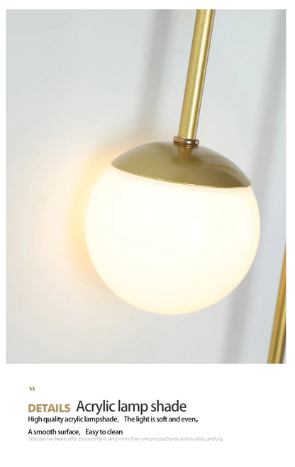 Postmodern gold modern chandelier luxury lustres de cristal living room lamp simple bedroom atmosphere Nordic dinning chandelier