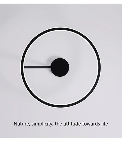 Modern Simple Circle Led Chandelier for Living Dining Room Kitchen Food Tables Bedroom Pendant Lights Home Decor Light Fixture