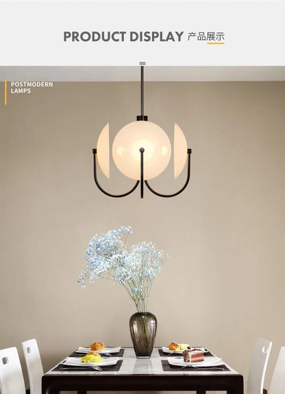 Postmodern Minimalist Chandelier Luxury Glass LED Pendant Lamp for Living Dining Room Bedside Bedroom Light Suspension Luminaire