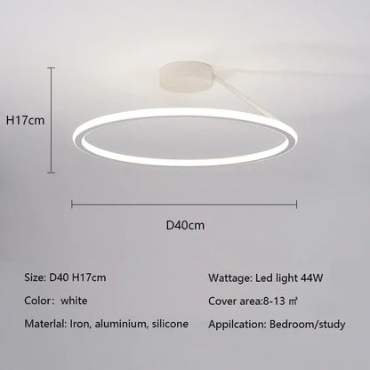 Modern Simple Circle Led Chandelier for Living Dining Room Kitchen Food Tables Bedroom Pendant Lights Home Decor Light Fixture