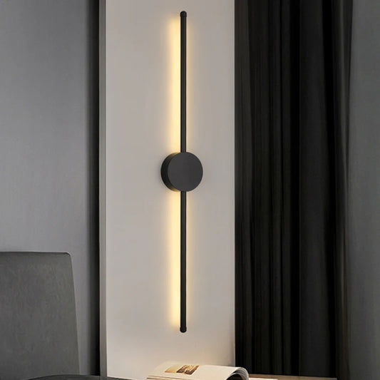 Wall Lamp Bedroom Wall Light Modern Long LED Light Black I-Shaped Living Room Corridor Interior Lighting Home Decor Lighting