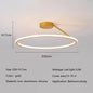 Modern Simple Circle Led Chandelier for Living Dining Room Kitchen Food Tables Bedroom Pendant Lights Home Decor Light Fixture