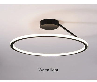 Modern Simple Circle Led Chandelier for Living Dining Room Kitchen Food Tables Bedroom Pendant Lights Home Decor Light Fixture