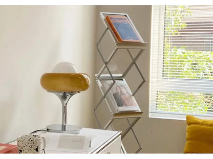 Medieval Bauhaus Floor Lamp American Retro Warm Egg Tart Floor Lights Nordic Bedroom Bedside Standing Lamps for Living Room