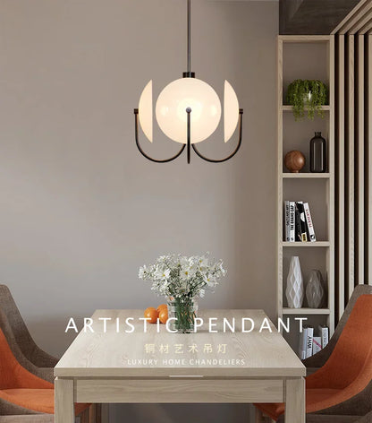 Postmodern Minimalist Chandelier Luxury Glass LED Pendant Lamp for Living Dining Room Bedside Bedroom Light Suspension Luminaire