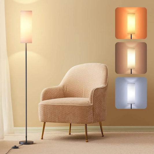 Floor Lamp for Living Room Modern Standing Lamps with Lampshade Lamp with Foot Switch for Living Room Bedroom Kids Room Office