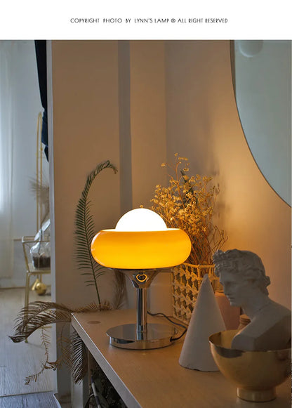 Medieval Bauhaus Floor Lamp American Retro Warm Egg Tart Floor Lights Nordic Bedroom Bedside Standing Lamps for Living Room