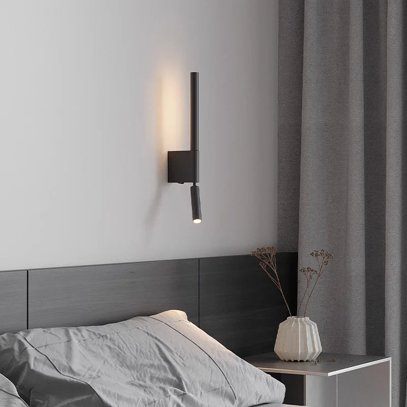 Bedroom Wall Lamp Minimalist Modern Reading Light Homestay Hotel Study Rotating Wall Lamp Adjustable Reading Light With Switch