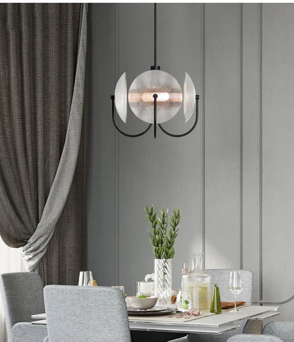 Postmodern Minimalist Chandelier Luxury Glass LED Pendant Lamp for Living Dining Room Bedside Bedroom Light Suspension Luminaire