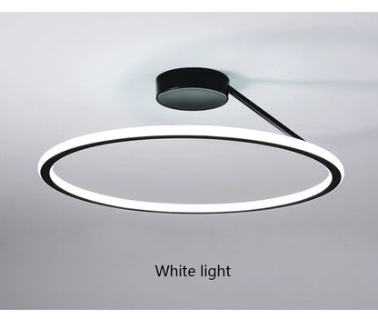 Modern Simple Circle Led Chandelier for Living Dining Room Kitchen Food Tables Bedroom Pendant Lights Home Decor Light Fixture
