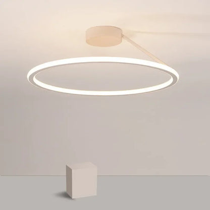 Modern Simple Circle Led Chandelier for Living Dining Room Kitchen Food Tables Bedroom Pendant Lights Home Decor Light Fixture