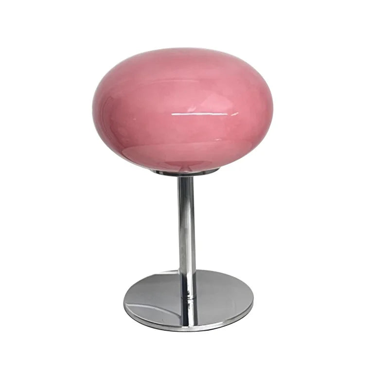 Macaron Glass Table Lamp Trichromatic Dimming Living Room Atmosphere Lamps Eye Protection Night Light Girl Bedroom Bedside Decor