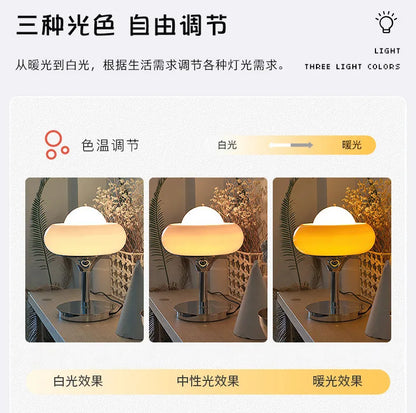 Medieval Bauhaus Floor Lamp American Retro Warm Egg Tart Floor Lights Nordic Bedroom Bedside Standing Lamps for Living Room